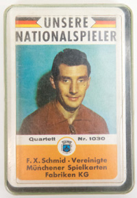 Unsere Nationalspieler. Quartett Nr. 1030 (Deckblatt mit Portrt von Fritz Walter).<br>-- Schtzpreis: 60,00  --