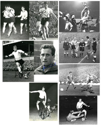 9 verschiedene S/W-Pressefotos: Borussia Dortmund im Europapokal 1966 und im DFB-Endspiel 1965: 4x S.Held, je 2x L.Emmerich, W.Paul (1x mit Europapokal), 1x Tilkowski. 18x13 bis 21x16 cm.<br>-- Schtzpreis: 150,00  --