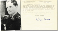 (1899-1966). Antwortbrief auf Militaria-Bildwunsch mit Original-Autograph vom 11.1.1962  und faksimiliertes S/W-Portrt des olympischen Goldmedaillen-Gewinners 1936 mit dem Dressur-Team.<br>-- Schtzpreis: 125,00  --