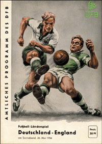 Football Programm 1956. Germany vs England