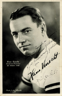 Autograph Hans Knecht Cycling Swiss 1938