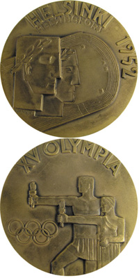 Olympic Games 1952. Participation medal Helsinki<br>-- Stima di prezzo: 125,00  --