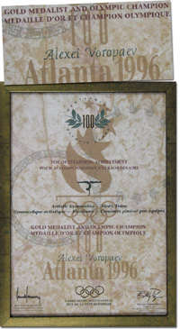 Olympic Games Atlanta 1996 Gold Winner diploma