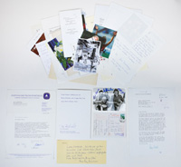36 original Signaturen von Medaillengewinner bei Olympischen Spielen 1936 bis 1996 auf verschiedenen Belegen (Briefe, Postkarten, Wunschkarten, Autogrammkarten) aus der Sammlung des ehemaligen IOC-Migliedes und NOK-Prsidenten Walter Trger.