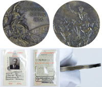 Winner's Medal: Olympic Games Berlin 1936 + Diplo