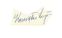 (1900-1978) Blancobeleg (9x4,5 cm) mit Originalsignatur von Lajos Keresztes (HUN) aufmontiert auf Karteikarte.  Olympiazweiter 1924 und Olympiasieger 1928 im Leichtgewicht im griechisch-rmischen Stil. 15x10,5 cm.