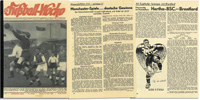Programm Fuballspiel Brentford City v Hertha BSC am 13.5.1937 in Berlin mit Aufstellung von Brentford City (line-up) (1 Seite). Auerdem Bericht von den beiden Testspielen Manchester City v Deutsche Auswahl am 8.05. + 09.05.1937 in Wuppertal und Duisburg