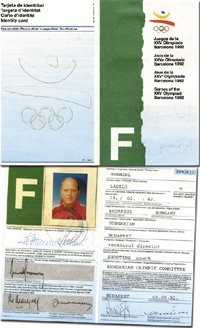 Olympic Games Barcelona 1992. Identity Card