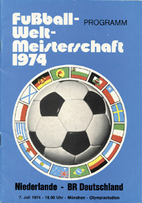 Finale der X.Fuball-Weltmeisterschaft. Deutschland - Niederlande, Sonntag, 7.Juli 1974. Olympiastadion Mnchen. Programm.<br>-- Schtzpreis: 360,00  --