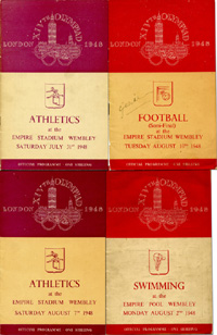 Olympic Games London 1948. 4x Programme<br>-- Stima di prezzo: 40,00  --