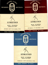 3 offizielle Programmheft von den Olympischen Spielen Melbourne 1956. Leichtathletik.