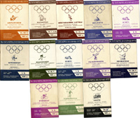 13 verschiedene Tagesprogramme von den Olympischen Spielen Helsinki 1952 vo 12 verschiedenen Sportarten.<br>-- Schtzpreis: 175,00  --
