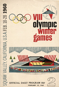 VIII Olympic Winter Games Carlifornia 1960. Official Daily Program. No. 2, 19th febuary.<br>-- Schtzpreis: 60,00  --