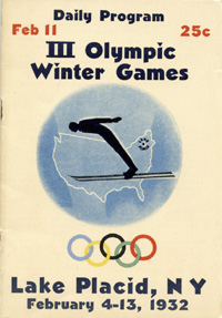 Daily Programm III Olympic Winter Games. Lake Placid 1932. Feb 11.<br>-- Schtzpreis: 90,00  --