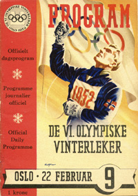 Program de VI.Olympiske Vinterleker Oslo 22 Februar. No. 9.
