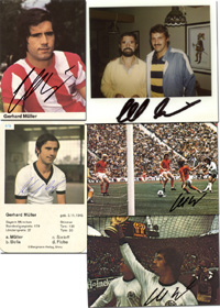 German Football Autograph Gerd Mueller Bayern<br>-- Stima di prezzo: 40,00  --