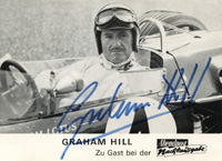 Formula 1 Worldcup 1962+68 autograph. Graham Hill<br>-- Estimation: 180,00  --
