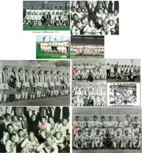 Sammlung von 11 verschiedenen Belegen von Borussia Mnchegladbach aus der Zeit von 1970 - 1975 mit insgesamt 71 Originalsignaturen der Bundesliagspieler von Borussia Mnchengladbach, 30x20 bis 15x10 cm.<br>-- Schtzpreis: 140,00  --