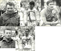 5 S/W-Pressefotos von Nationalspieler von Italien, 21,5x16,5 bis 18x12,5 cm.