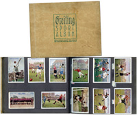 Sport Album. Mit 179 farbigen verschiedene Sammelbildern aus den Fuballserien (9x6 cm Bildgre - groe Bildserie). Komplett gefllt.<br>-- Schtzpreis: 150,00  --
