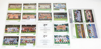 52 verschiedene farbige Werbebilder der Firma PUMA aus den Bundesliagspielzeiten 1980/81 bis 1990/91. Jeweils zu einem Bundesliagverein  Mannschaftsfotos und Rckseite mit Spielernamen, Je 10,5x15cm.
