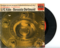 Endspiel um die Deutsche Fuballmeisterschaft 1963. 1.FC Kln - Borussia Dortmund. Am Mikrofon: Kurt Brumme. Ariola.