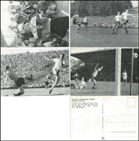 5 S/W-Postkarten Oberliga-Saison 1962/63. Je 14,5x10 cm. Alle mit Bildmotiven mit Borussia Dortmund.<br>-- Schtzpreis: 60,00  --