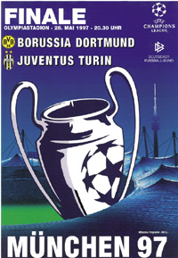 Borussia Dortmund v Juventus Turin. Champions League Endspiel am 28.5.1997 in Mnchen. Offizielles Programm.<br>-- Schtzpreis: 40,00  --
