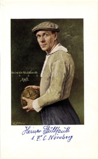 Autograph German Football. Heiner Stuhlfauth<br>-- Stima di prezzo: 75,00  --