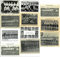 11 Original S/W-Mannschaftspostkarte von Bourssia Dortmund 1947-1957, 15x10,5 bis 14x9 cm.