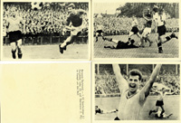 4 Fuball - Bundesliga Saison 1963/64 der Firma WS-Verlag Wanne Eickel. Karton , 7,9 x 11,4 cm.<br>-- Schtzpreis: 40,00  --