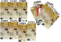 Fuball Weltmeisterschaft 2010 in Sdafrika. 36 Tickets. Je 18x8 cm.<br>-- Schtzpreis: 140,00  --