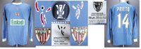 Original match worn Spielertrikot von Athletic Club Bilbao mit der Rckennummer 14. Getragen von Luis Prieto in Spielen des UEFA Cup von 2005 bis 2007. Tauschtikot von Schiedsrichter Alexis Ponnet. Status:ACA.