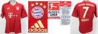 Original match worn Spielertrikot von FC Bayern Mnchen mit der Rckennummer 7. Getragen von Franck Ribery in einem Spiel der Fuball Bundesliga in der Saison 2011/2012. Ribery ist Vize-Weltmeister 2006. Status:ABC.<br>-- Schtzpreis: 600,00  --