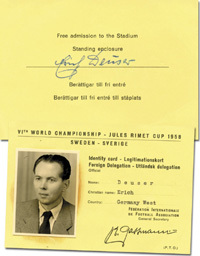 Ausweis WM 1958