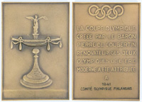 Olympischer Pokal Plakette