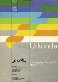 Urkunde Fackellauf 1972