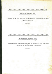 Protokoll IOC-Session 1952