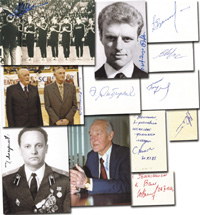 Olympische Spiele 1964 Goldmedaille im Volleyball UdSSR: Juri Tschesnokow (1933-2010), Waleri Kalatschichin (1939-2014; Rückseite vom Passfoto signiert), Georgi Mondsolewski (Gold 1968), Juri Pojarkow (Gold 1968, Bronze 1972), Ivans Bugajenkovs (1968 Gold)