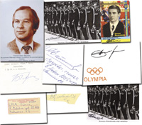 Olympische Spiele 1968 Goldmedaille im Volleyball UdSSR: Wiktor Mychaltschuk, Borys Tereschtschuk (1945-2011), Wolodymyr Iwanow, Jewgeni Lapinski (t 1999), Wolodymyr Bjeljajew, Olegs Antropovs, Vasilijus Matuševas (t 1989), Waleri Krawtschenko (1939-1996;